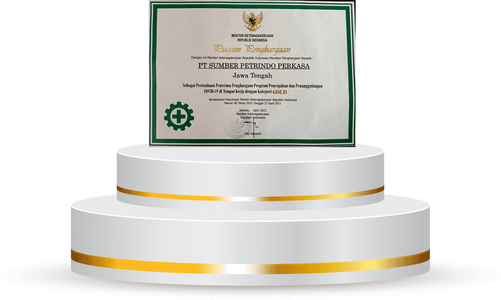 Penghargaan Program Pencegahan dan Penanggulangan Covid-19 2021
